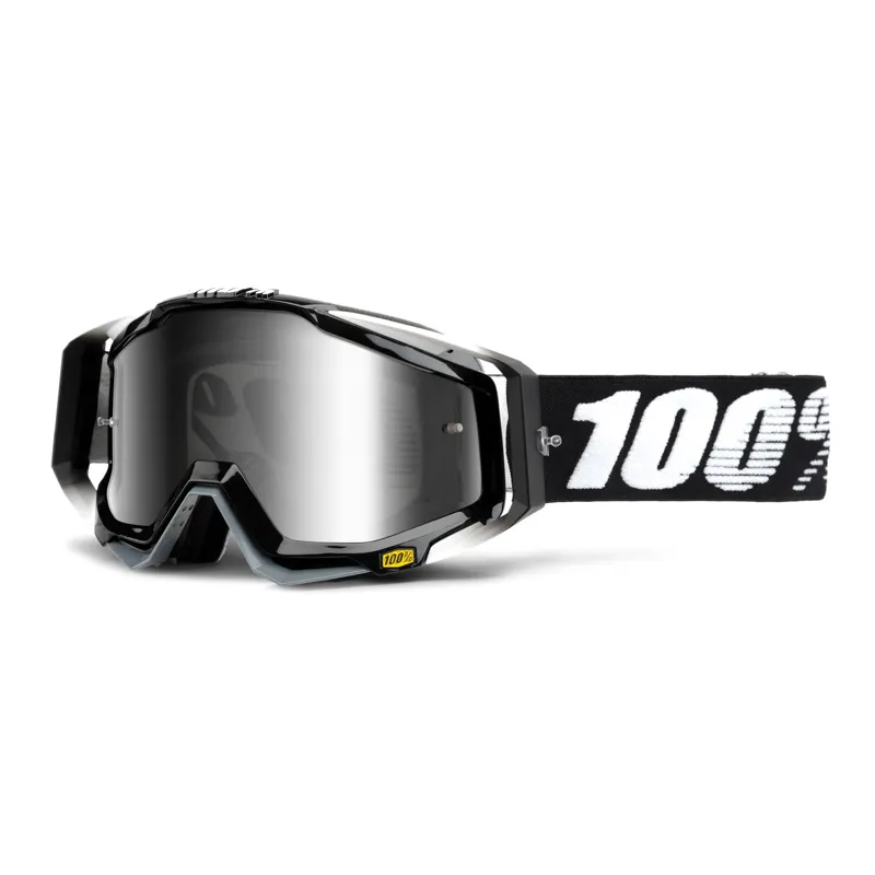 100 Percent Racecraft Goggles / Silver Mirror Lens Black Black £79.99